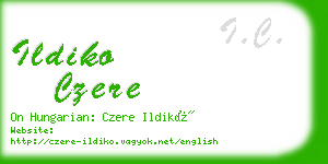 ildiko czere business card